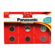 Cr2025 3v Lithium Knapcellebatterier   6 Stk. fra Panasonic