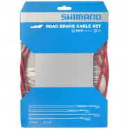 Bremsekabelsæt Racer Rustfri Rød Ptfe Behandlet Wire   Cykelreservedele fra Shimano