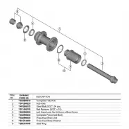 Complete Hub Axle 142mm Fh Rs470   Cykelreservedele fra Shimano