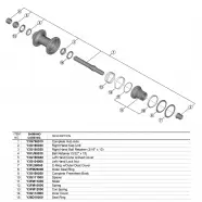 Complete Hub Axle 157mm Fh M7130 B   Cykelreservedele fra Shimano