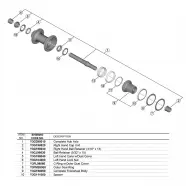Complete Hub Axle 157mm Fh M8130 B   Cykelreservedele fra Shimano