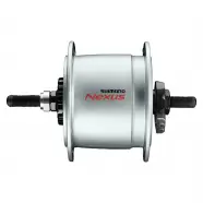 Dynamonav Dh C6000 3,0w 36h Sølv, Møtrik, Rullebremse   Cykelnav fra Shimano