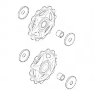Pulleyhjul Par Alivio Acera 13t, 8 Sp   Cykel Pulleyhjul fra Shimano