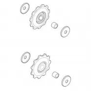 Pulleyhjul Par Slx Deore 11t, 9 10 Sp   Cykel Pulleyhjul fra Shimano
