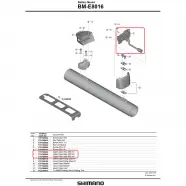Upper Case Assy 600mm Bm E8016   Cykelreservedele fra Shimano