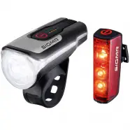 Sigma Aura 80 Usb Forlygte + Sigma Blaze Baglygte Lygtesæt fra Sigma Sport