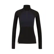 Peak Map Half Zip Baselayer Womens   Black Navy Blue   Str. L   Undertrøje fra Ulvang