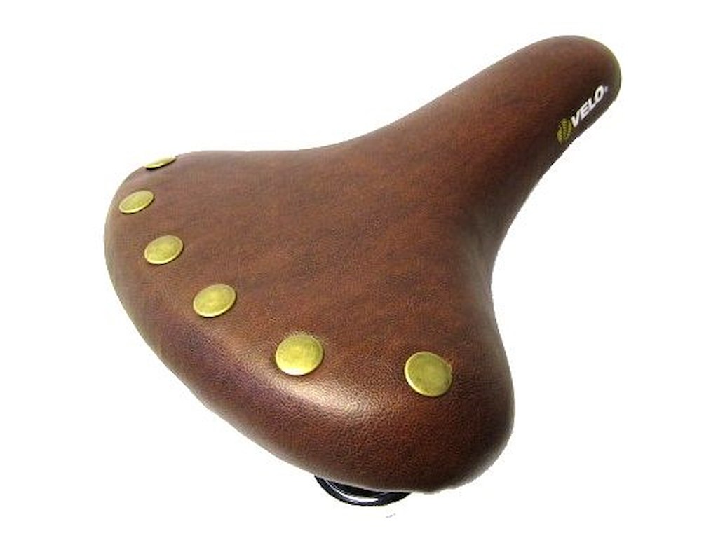 Plush Sadel Vintage Brun Bred fra Velo